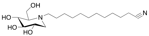 12-((2R,3R,4R,5S)-3,4,5-Trihydroxy-2-(hydroxymethyl)piperidin-1-yl)dodecanenitrile - image 1