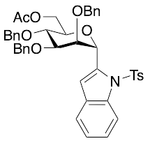 2-[6-O-Acetyl-2,3,4-tris-O-(phenylmethyl)-Alpha-D-mannopyranosyl]-1-[(4-methylphenyl)sulfonyl]-1H-indole - image 1