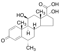 (6alpha,11beta,17alpha)-11,17-Dihydroxy-6-methyl-3-oxoandrosta-1,4-diene-17-carboxylic Acid - image 1