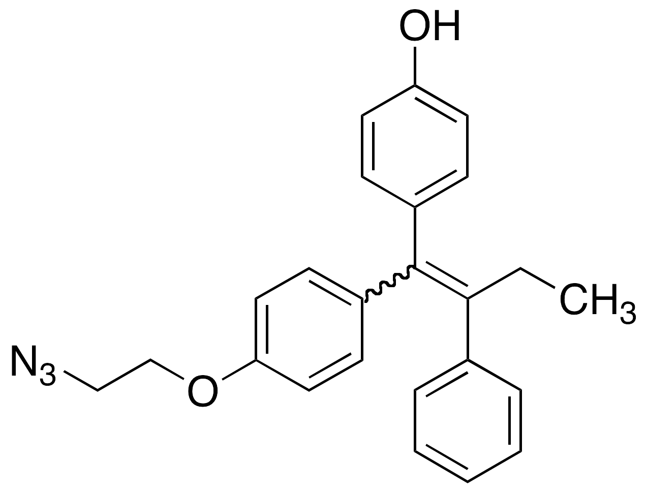 (E/Z)-N,N-Didesmethyl-4-hydroxy Tamoxifen 2’-Azide - image 1