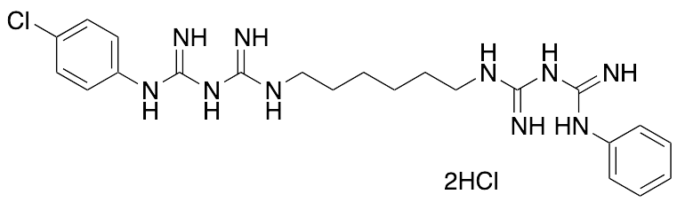 N1-(4-Chlorophenyl)-3,12-diimino-N14-phenyl-2,4,11,13-Tetraazatetradecanediimidamide Dihydrochloride - image 1