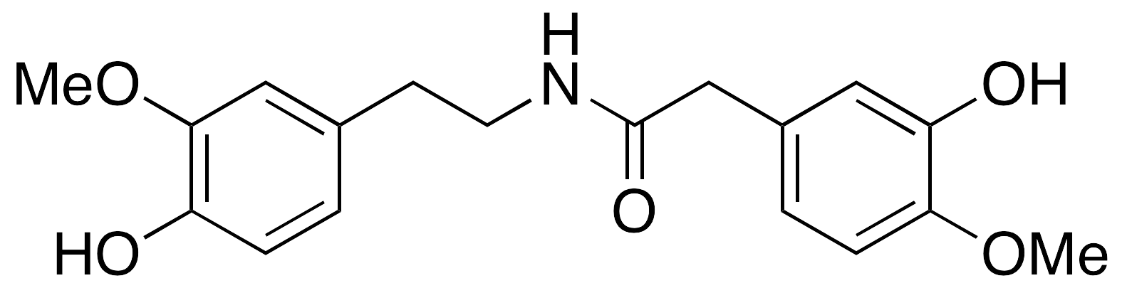 N-(4-Hydroxy-3-methoxyphenethyl)-2-(3-hydroxy-4-methoxyphenyl)acetamide - image 1