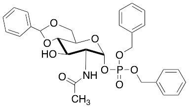 2-(Acetylamino)-2-deoxy-4,6-O-(phenylmethylene)-a-D-glucopyranose 1-[Bis(phenylmethyl) Phosphate] - image 1