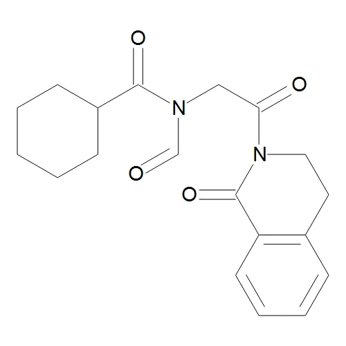 N-[2-(3,4-Dihydro-1-oxo-2(1H)-isoquinolinyl)-2-oxoethyl]-N-formyl-cyclohexanecarboxamide - image 1