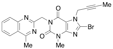 8-Bromo-7-(2-butyn-1-yl)-3,7-dihydro-3-methyl-1-[(4-methyl-2-quinazolinyl)methyl]-1H-purine-2,6-dione - image 1