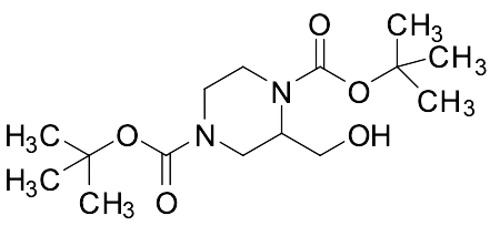 Di-tert-butyl 2-(Hydroxymethyl) Piperazine-1,4-dicarboxylate - image 1