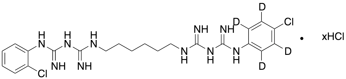 N1-(4-chlorophenyl)-3,12-diimino-N14-2-chlorophenyl-2,4,11,13-Tetraazatetradecanediimidamide-d4 Hydrochloride - image 1