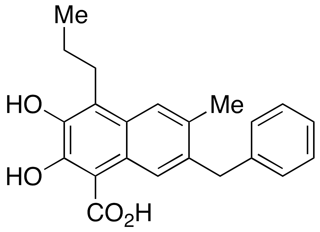 2,3-Dihydroxy-6-methyl-7-(phenylmethyl)-4-propyl-1-naphthalenecarboxylic Acid - image 1