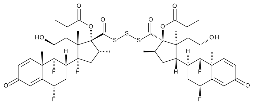 (6Alpha,11Beta,16Alpha,17Alpha)-(6'Alpha,11'Beta,16'Alpha,17'Alpha)-17,17'-(Trithiodicarbonyl)bis[6,9-difluoro-11-hydroxy-16-methyl-17-(1-oxopropoxy)-androsta-1,4-dien-3-one - image 1