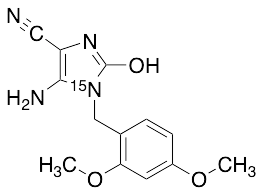 5-Amino-1-(2,4-dimethoxybenzyl)-2-hydroxy-1H-imidazole-4-carbonitrile-15N - image 1