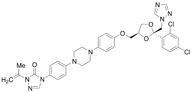 rel-4-(4-(4-(4-(((2R,4S)-2-((1H-1,2,4-Triazol-1-yl)methyl)-2-(2,4-dichlorophenyl)-1,3-dioxolan-4-yl)methoxy)phenyl)piperazin-1-yl)phenyl)-1-(prop-1-en-2-yl)-1H-1,2,4-triazol-5(4H)-one - image 1