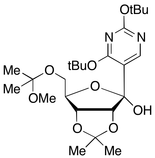 1-C-[2,4-Bis(1,1-dimethylethoxy)-5-pyrimidinyl]-5-O-(1-methoxy-1-methylethyl)-2,3-O-(1-methylethylidene)-Alpha-D-ribofuranose - image 1