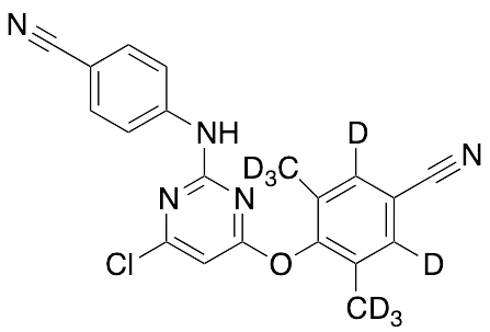 4-[[6-Chloro-2-[(4-cyanophenyl)amino]-4-pyrimidinyl]oxy]-3,5-dimethylbenzonitrile-d8 - image 1