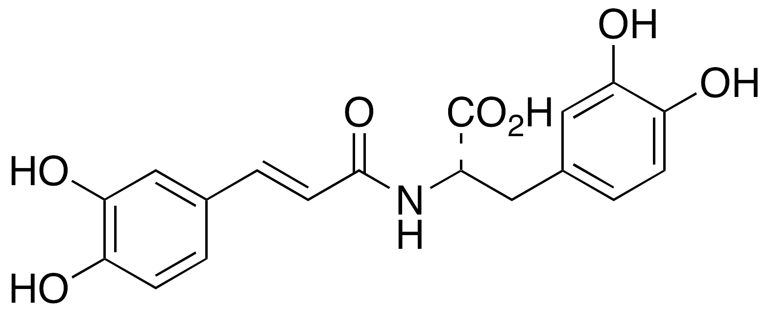 N-[3’,4’-Dihydroxy-(E)-cinnamoyl]-3-hydroxy-L-tyrosine - image 1