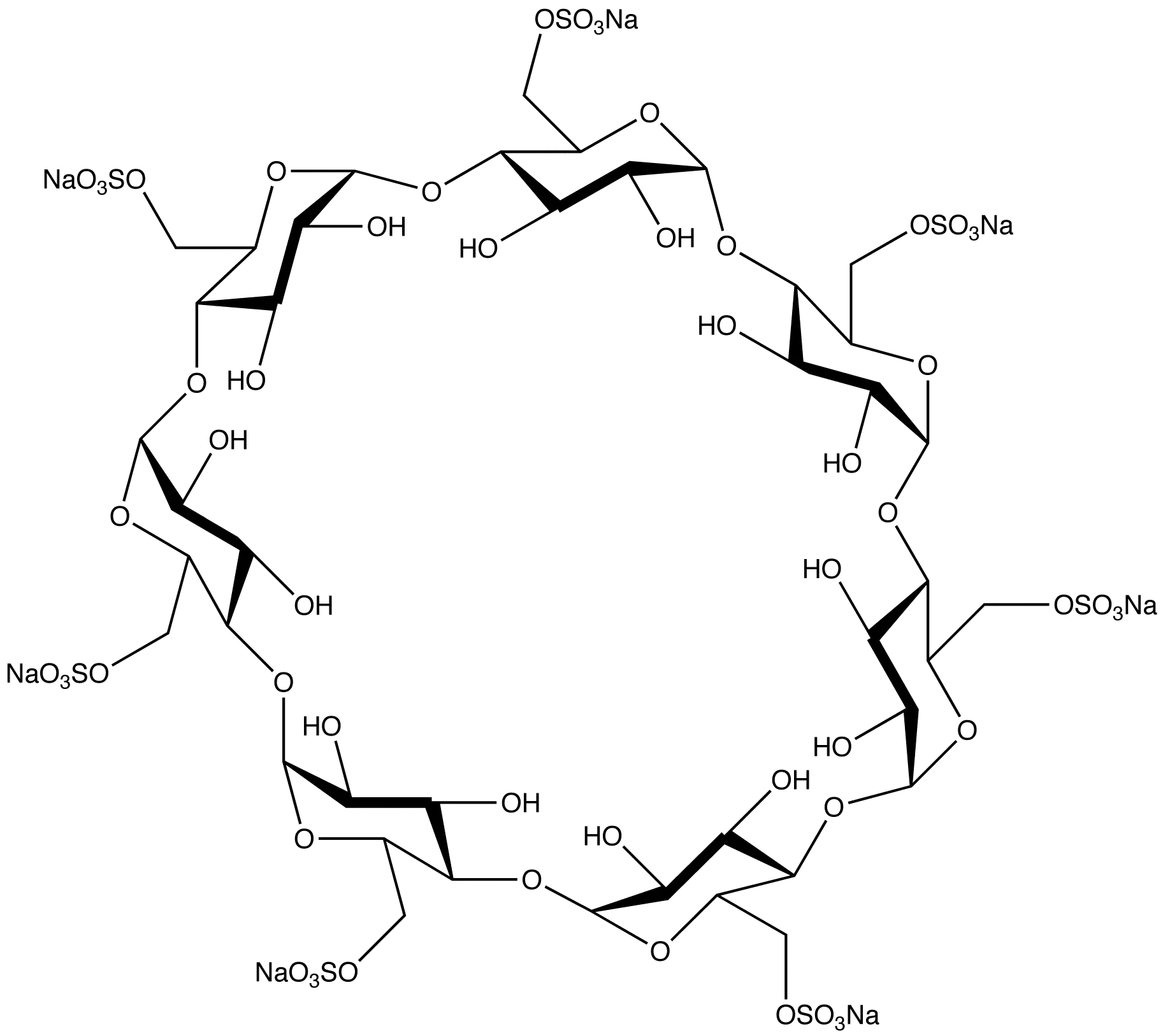 Heptakis(6-O-sulfo)-Beta-cyclodextrin Heptasodium Salt (>90%) - image 1