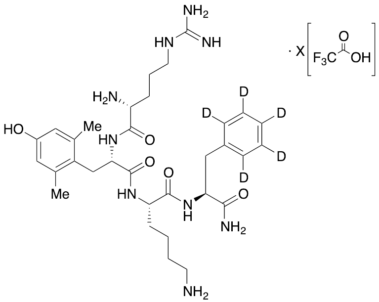 D-Arginyl-2,6-dimethyl-L-tyrosyl-L-lysyl-L-phenylalaninamide-d5 Trifluoroacetic Acid Salt - image 1