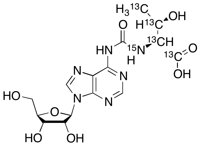 N6-(N-Threonylcarbonyl)adenosine-13C4,15N - image 1