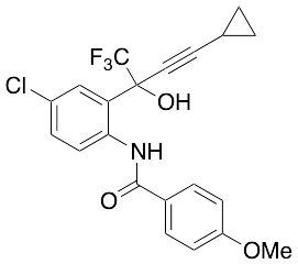 rac N-[4-Chloro-2-[3-cyclopropyl-1-hydroxy-1-(trifluoromethyl)-2-propynyl]phenyl]-4-methoxybenzamide - image 1