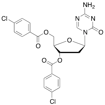 4-Amino-1-[3,5-bis-O-(4-chlorobenzoyl)-2-deoxy-beta-D-erythro-pentofuranosyl]-1,3,5-triazin-2(1H)-one - image 1