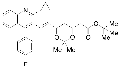 t-Butyl (3R,5S)-7-[2-Cyclopropyl-4-(4-fluorophenyl)quinolin-3-yl]-3,5-isopropylidenedioxy-6-heptenoate - image 1