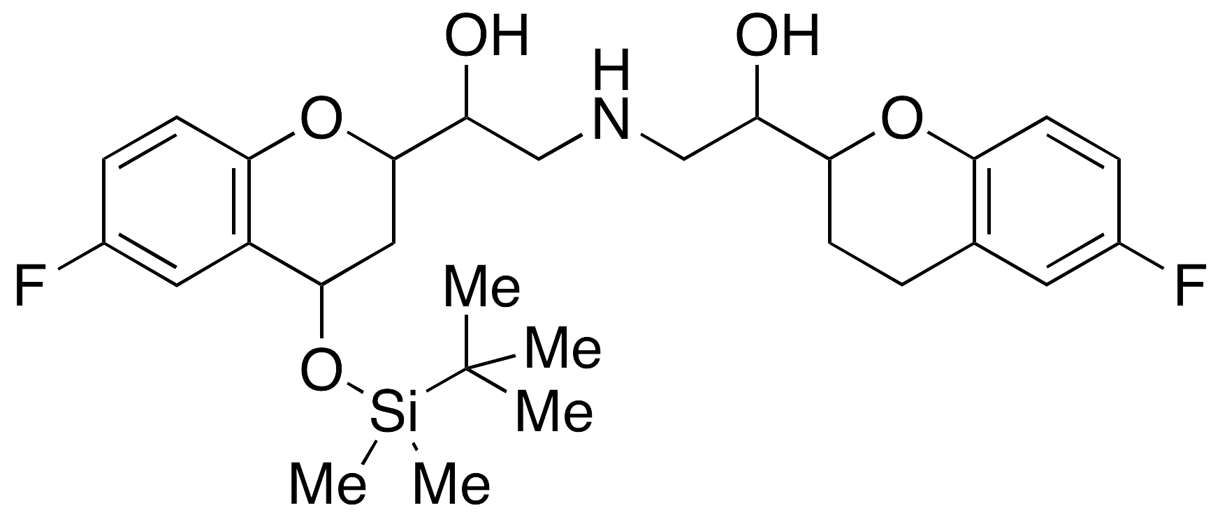 4-tert-Butyldimethylsilyloxy Nebivolol (Mixture of Diastereomers) - image 1