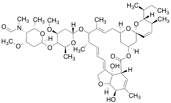 (4''R)-5-O-Demethyl-4''-deoxy-4''-(formylmethylamino)avermectin A1a - image 1