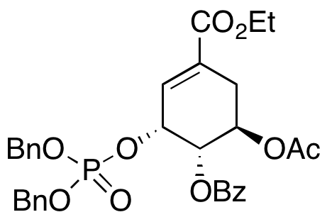 (1S,2R,6R)-6-Acetoxy-2-((bis(benzyloxy)phosphoryl)oxy)-4-(ethoxycarbonyl)cyclohex-3-en-1-yl Benzoate - image 1