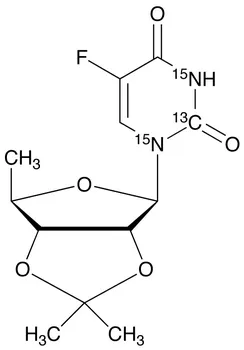 5’-Deoxy-2’,3’-O-isopropylidene-5-fluorouridine-13C,15N2 - image 1