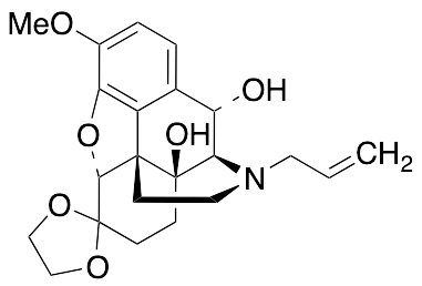 (5Alpha,10Alpha)-4,5-Epoxy-10,14-dihydroxy-3-methoxy-17-(2-propen-1-yl)-morphinan-6-one Cyclic 1,2-Ethanediyl Acetal - image 1