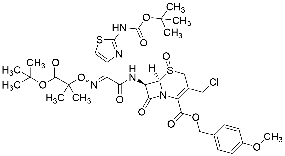 N-Boc Desaceto tert-Butyl Isobutyrate Desethynyl Chloroethyl p-Methylanisole (E)-Cefixime - image 1