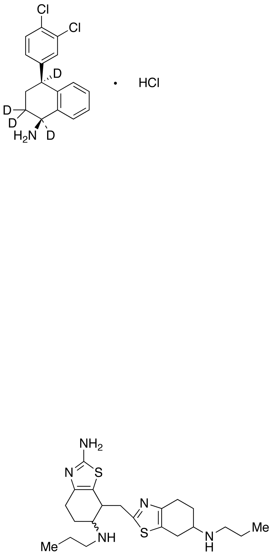 rac-cis-N-Desmethyl Sertraline-d4 Hydrochloride - image 1