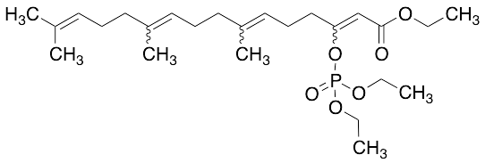 3-Diethoxyphosphoryloxy-7,11,15-trimethyl-hexadecatetra-2,6,10,14-enoic Acid, Ethyl Ester, (Mixture of Isomers) - image 1