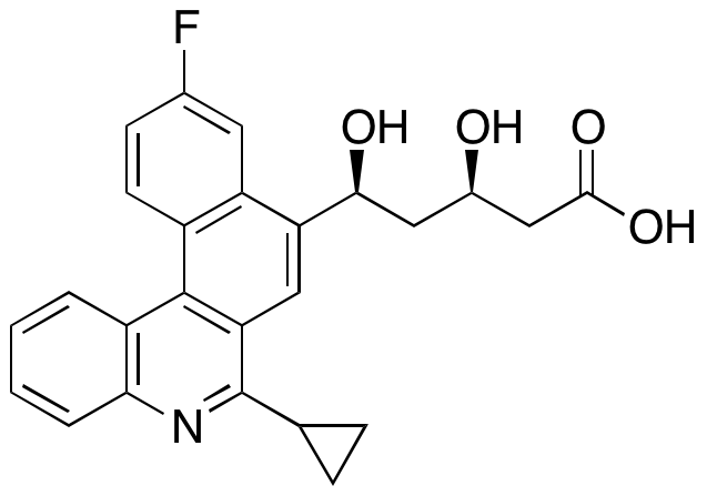 (3R,5S)-5-(6-Cyclopropyl-10-fluorobenzo[k]phenanthridin-8-yl)-3,5-dihydroxypentanoic Acid - image 1