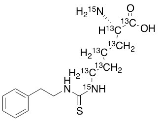 N6-{[(2-Phenylethyl)amino]carbonothioyl}lysine-13C6,15N2 - image 1