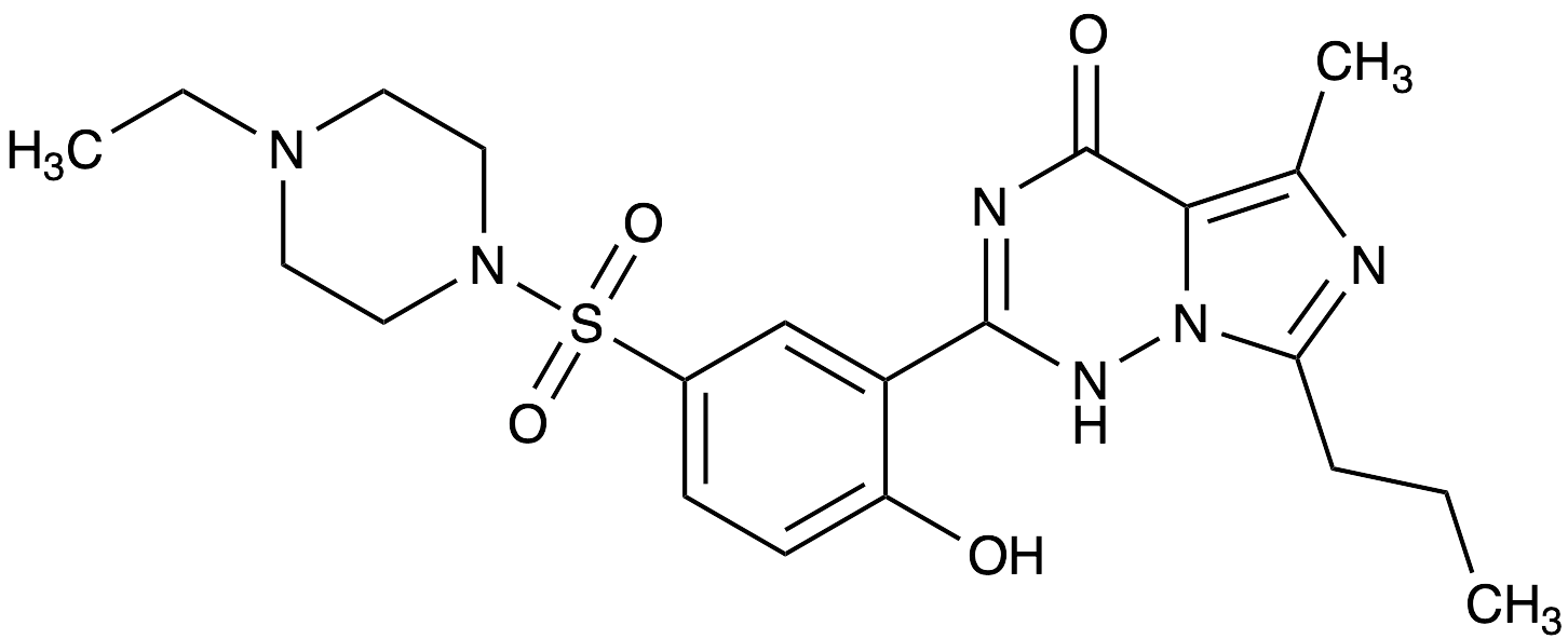 (2-(5-((4-Ethylpiperazin-1-yl)sulfonyl)-2-hydroxyphenyl)-5-methyl-7-propylimidazo[5,1-f][1,2,4]triazin-4(3H)-one) - image 1