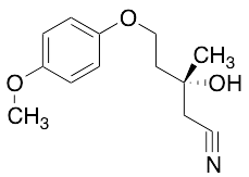 (R)-4-Hydroxy-6-(4-methoxyphenoxy)-4-methylhexanenitrile - image 1