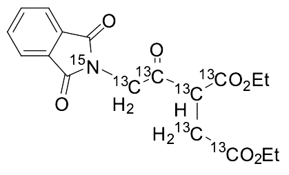 Diethyl 2-(2-(1,3-Dioxoisoindolin-2-yl-15N)acetyl)succinate-13C4 - image 1