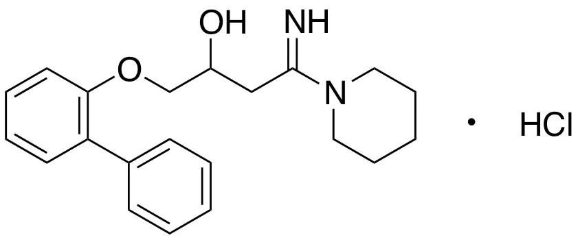 1-([1,1'-Biphenyl]-2-yloxy)-4-imino-4-(piperidin-1-yl)butan-2-ol Hydrochloride - image 1