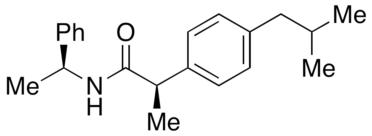 (S,R)-N-(1-Phenylethyl) Ibuprofen Amide - image 1