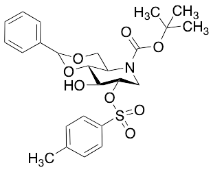 4,6-O-Benzylidene-N-(tert-butoxycarbonyl)-2-O-(4-toluenesulfonyl)-1,5-imino-D-glucitol - image 1