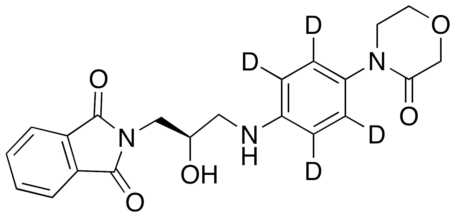 4-[((2R)-Hydroxy-3-phthalimido)propylamine]phenyl-3-morpholinone-d4 - image 1