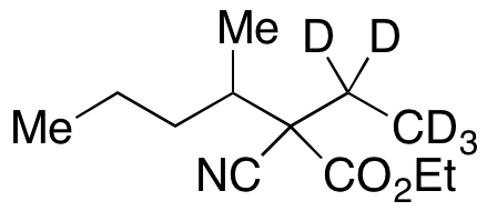 2-Cyano-2-ethyl-3-methylhexanoic Acid Ethyl Ester-d5 - image 1