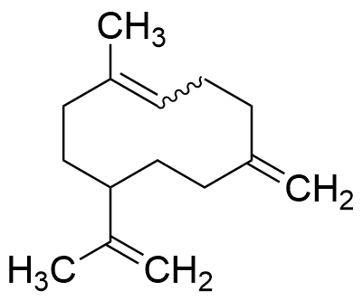 1-methyl-5-methylene-8-(prop-1-en-2-yl)cyclodec-1-ene (E/Z mix) - image 1