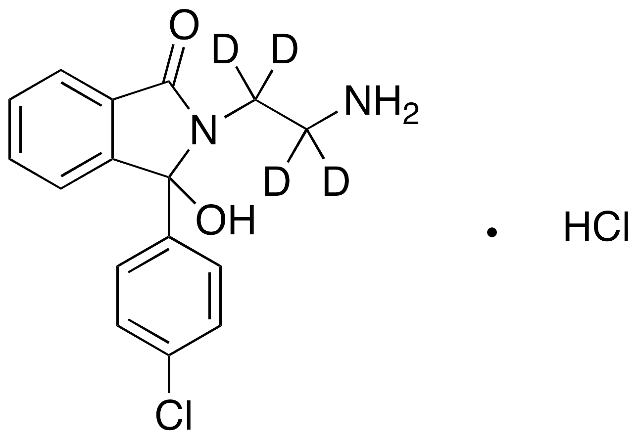 2-(2-Aminoethyl)-3-(4-chlorophenyl)-3-hydroxyphthalimidine-d4 Hydrochloride (Mazindol Metabolite) - image 1