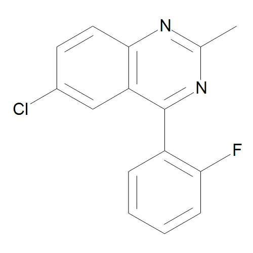 6-Chloro-2-methyl-4-(2-fluorophenyl)quinazoline - image 1