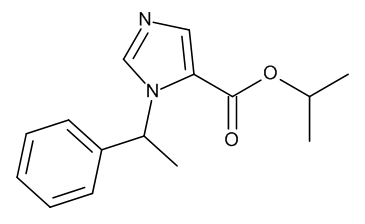 Isopropyl 1-(1-phenylethyl)-1H-imidazole-5-carboxylate (1mg/mL in DMSO) - image 1