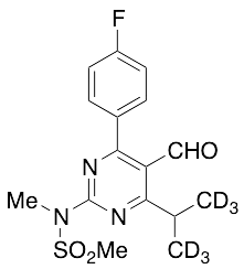 N-(4-(4-Fluorophenyl)-5-formyl-6-isopropylpyrimidin-2-yl)-N-methylmethanesulfonamide-d6 - image 1