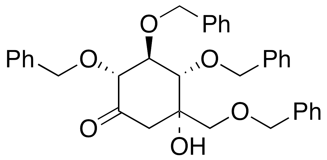 (2R,3S,4S,5S) -5-Hydroxy-2,3,4-tris(phenylmethoxy)-5-[(phenylmethoxy)methyl]-cyclohexanone - image 1