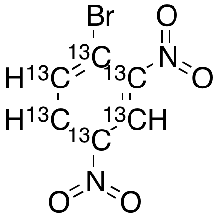 1-Bromo-2,4-dinitro-benzene-1,2,3,4,5,6-13C6 - image 1