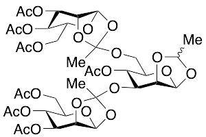 4-O-Acetyl-3,6-di-O-(3,4,6-tri-O-acetyl-Beta-D-mannopyranosyl-ethylidyne)-1,2-O-ethylidene-Beta-D-mannopyranose - image 1